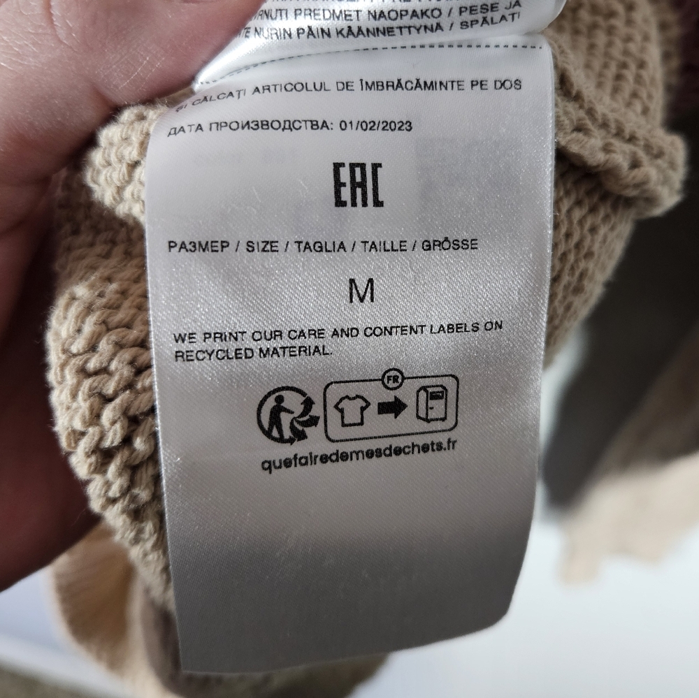 Woolrich x One of These Days Horse Knit Sweater Sand Size S - Picture 11 of 12